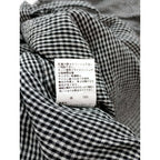R&D.M.Co- OLDMANS TAILOR オールドマンズテーラー ローブ コート チェック 柄 ロング カーディガン 羽織 リネン 麻 100％ 白黒【中古】