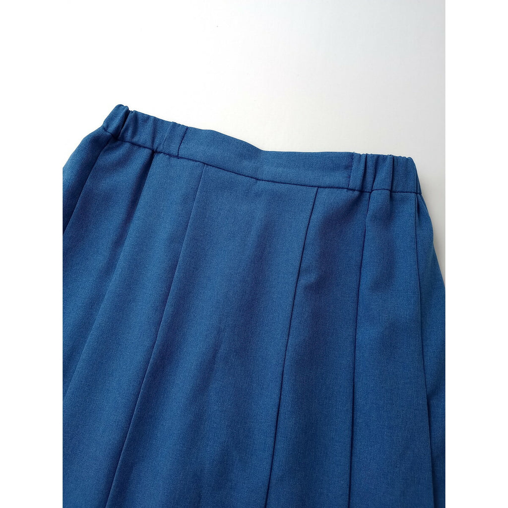 MidiUmi ミディウミ プリーツ ロング スカート ブルー【中古】