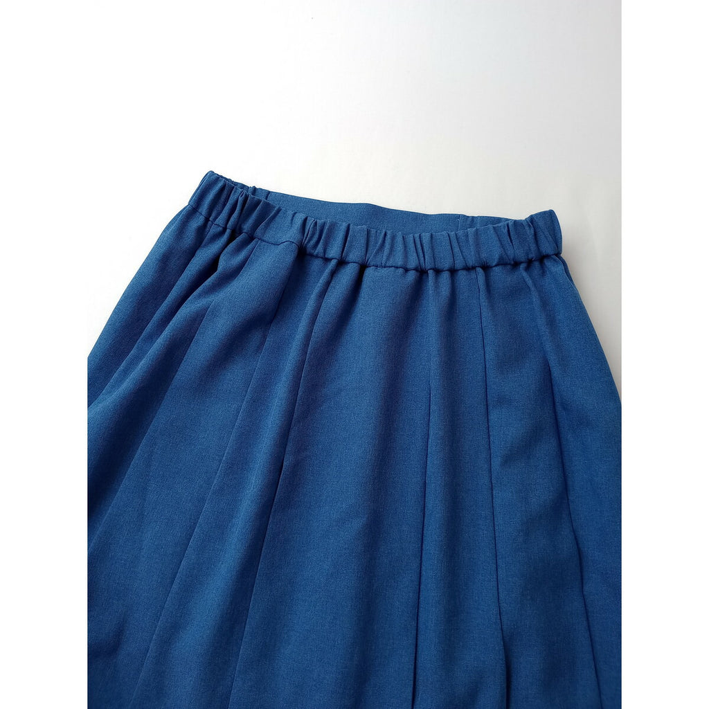 MidiUmi ミディウミ プリーツ ロング スカート ブルー【中古】