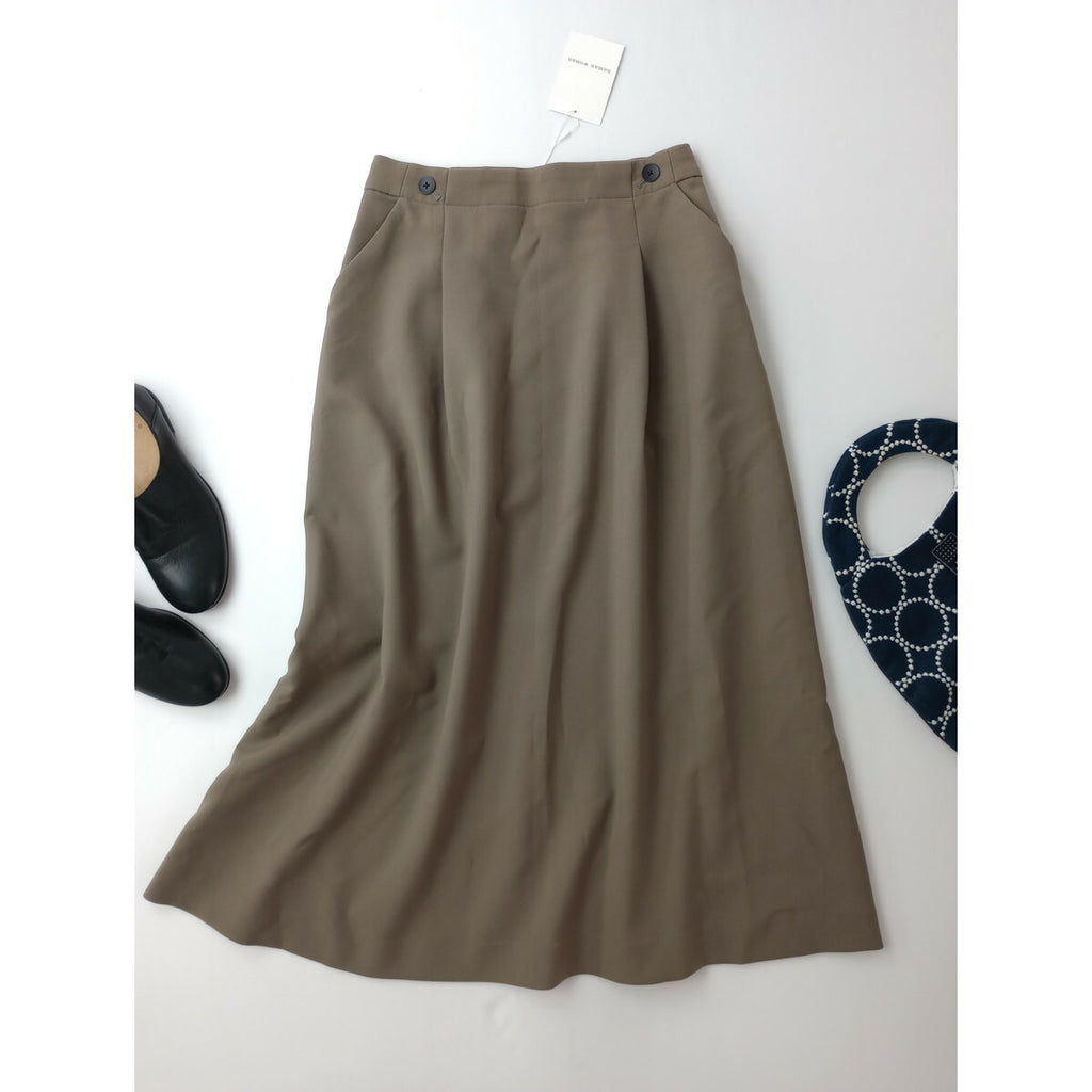 新品 25AW human woman ヒューマンウーマン マリン フレア スカート ロング カーキ M