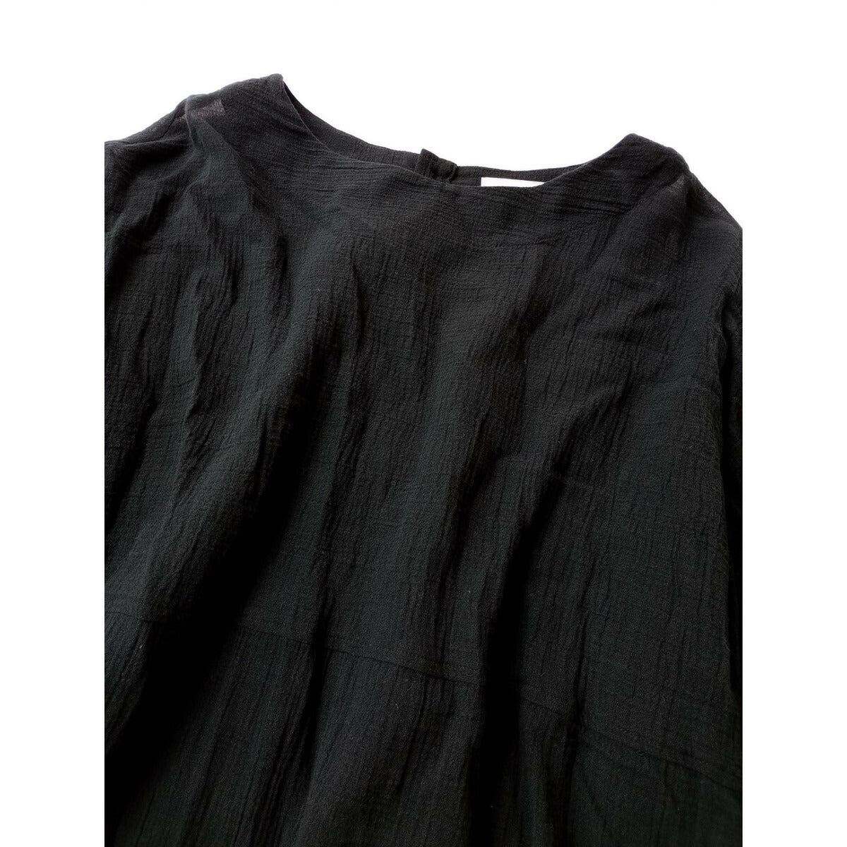 25SS kagure かぐれ アーバンリサーチ コットン 綿 100％ ガーゼ ロング 深スリット チュニック シアー 黒 ブラック【中古】