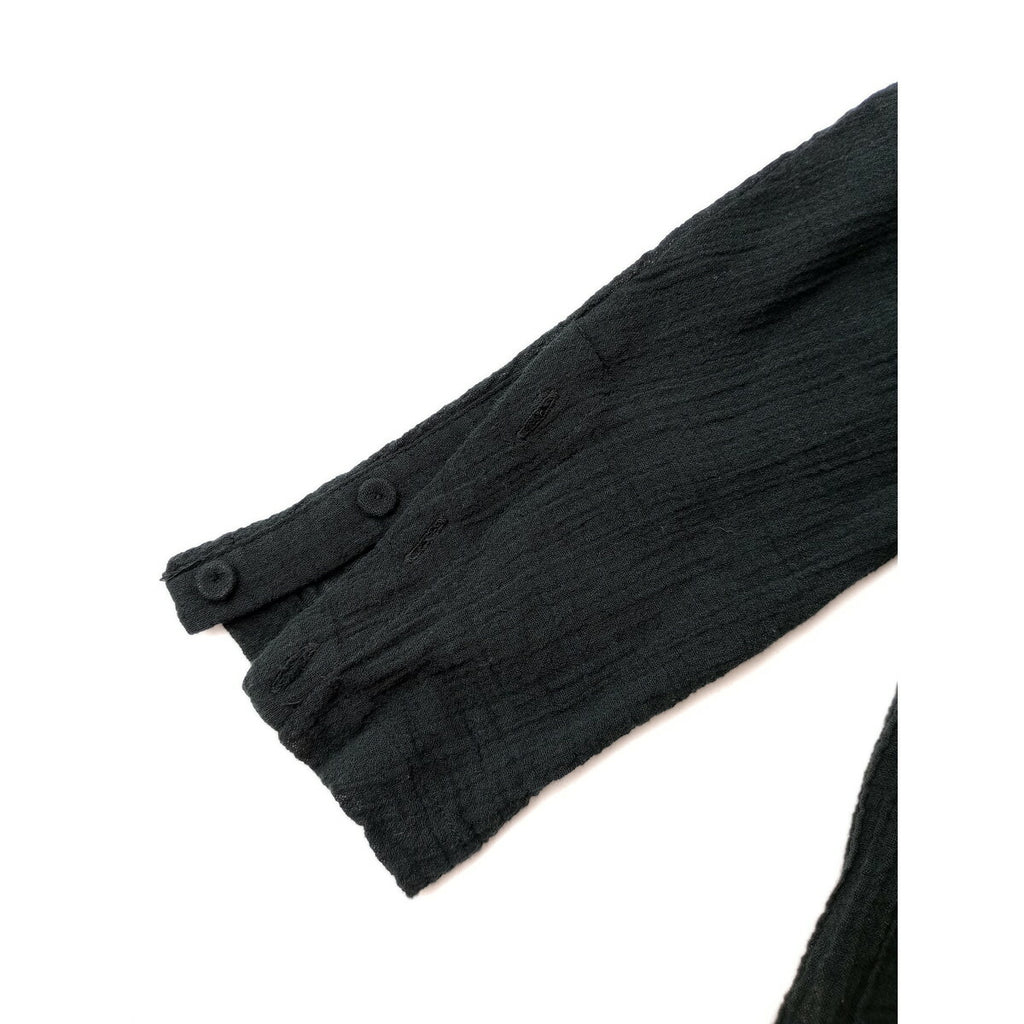 25SS kagure かぐれ アーバンリサーチ コットン 綿 100％ ガーゼ ロング 深スリット チュニック シアー 黒 ブラック【中古】