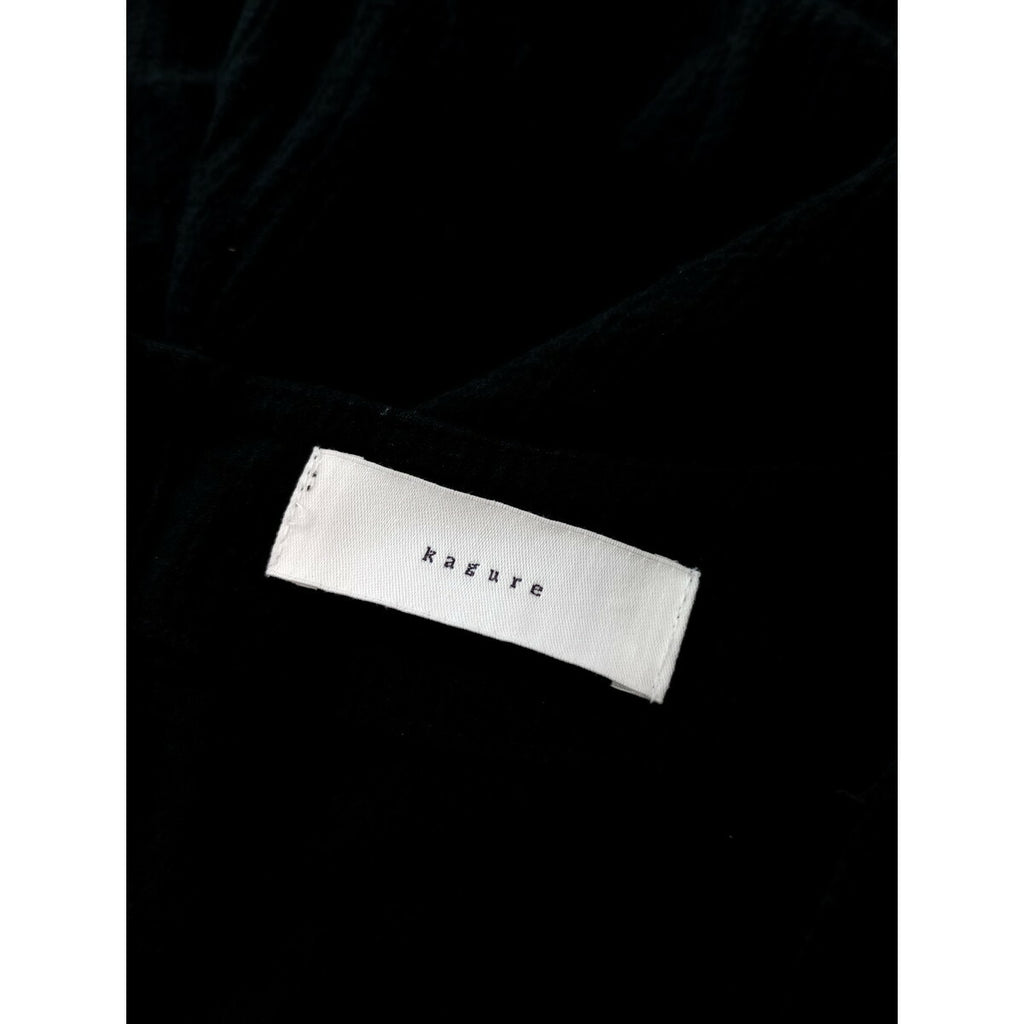 25SS kagure かぐれ アーバンリサーチ コットン 綿 100％ ガーゼ ロング 深スリット チュニック シアー 黒 ブラック【中古】