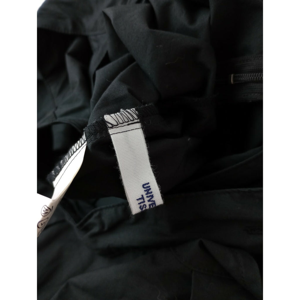 24SS universal tissu ユニヴァーサルティシュ コットン ナチュラル タイプライター タック サロペット パンツ 黒 ブラック【中古】