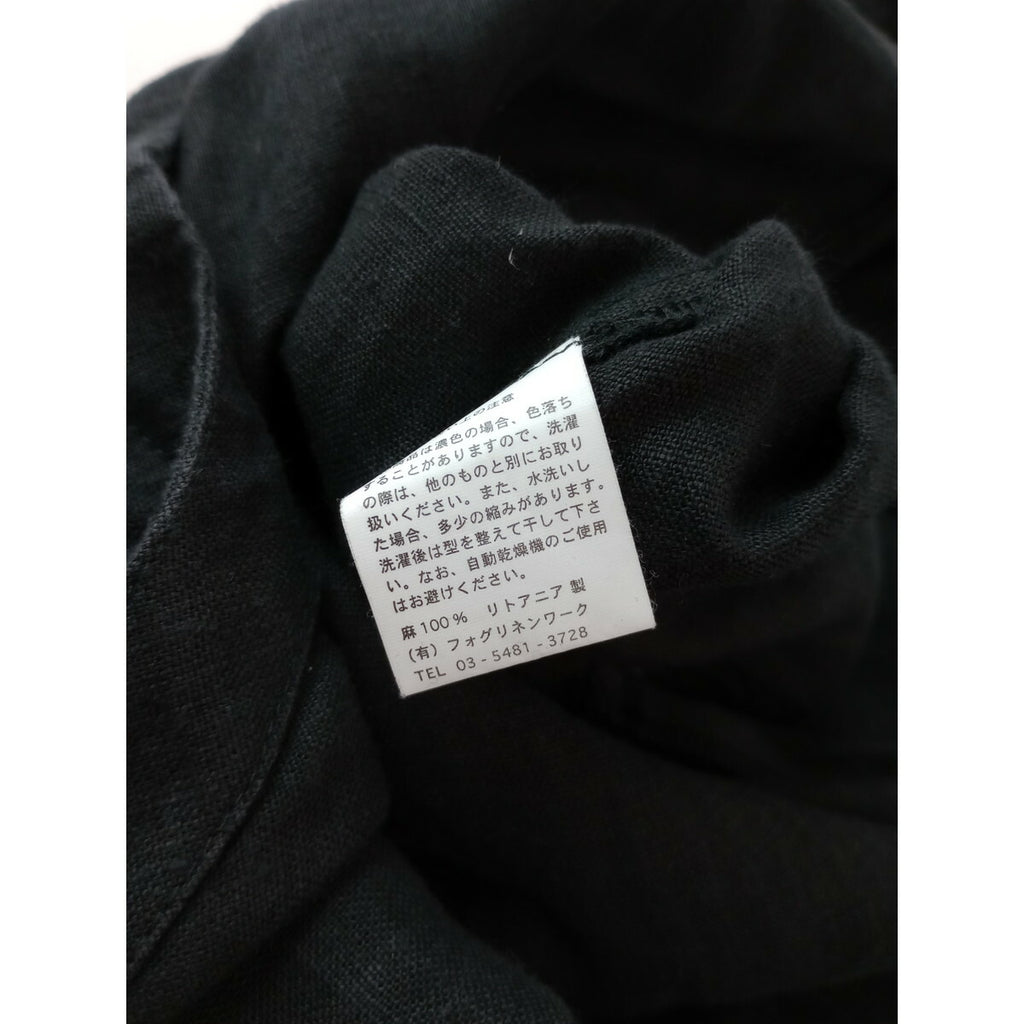 fog linen work フォグリネンワーク サロペット オールインワン 黒 ブラック【中古】