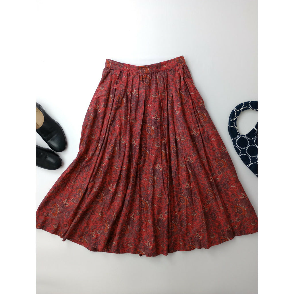 YAECA WRITE ヤエカ ライト NOTTINGHAM TUCK SKIRT タック スカート 赤 M【中古】