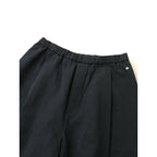 25SS mina perhonen ミナペルホネン コットン 綿 100％ harbor クロップド パンツ 黒 ブラック L【中古】