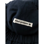25SS mina perhonen ミナペルホネン コットン 綿 100％ harbor クロップド パンツ 黒 ブラック L【中古】
