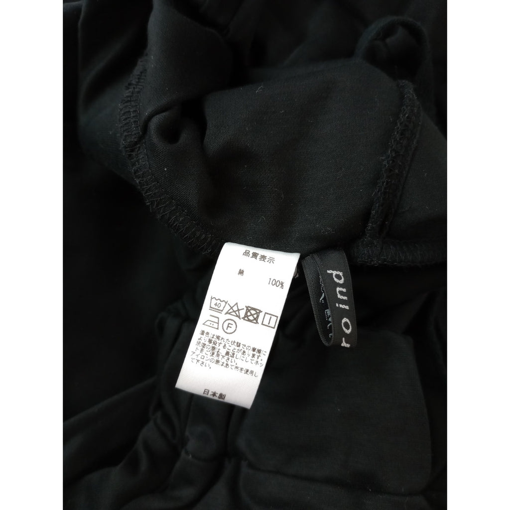 mizuiro ind ミズイロインド コットン 綿 100％ ワイド パンツ 黒 ブラック  イージー  【中古】