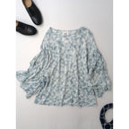 mina perhonen LAUNDRY ミナペルホネン ランドリー aalto リネン 麻 100％ プルオーバー トップス ライトブルー 38【中古】