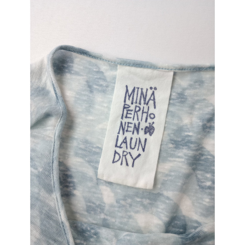 mina perhonen LAUNDRY ミナペルホネン ランドリー aalto リネン 麻 100％ プルオーバー トップス ライトブルー 38【中古】