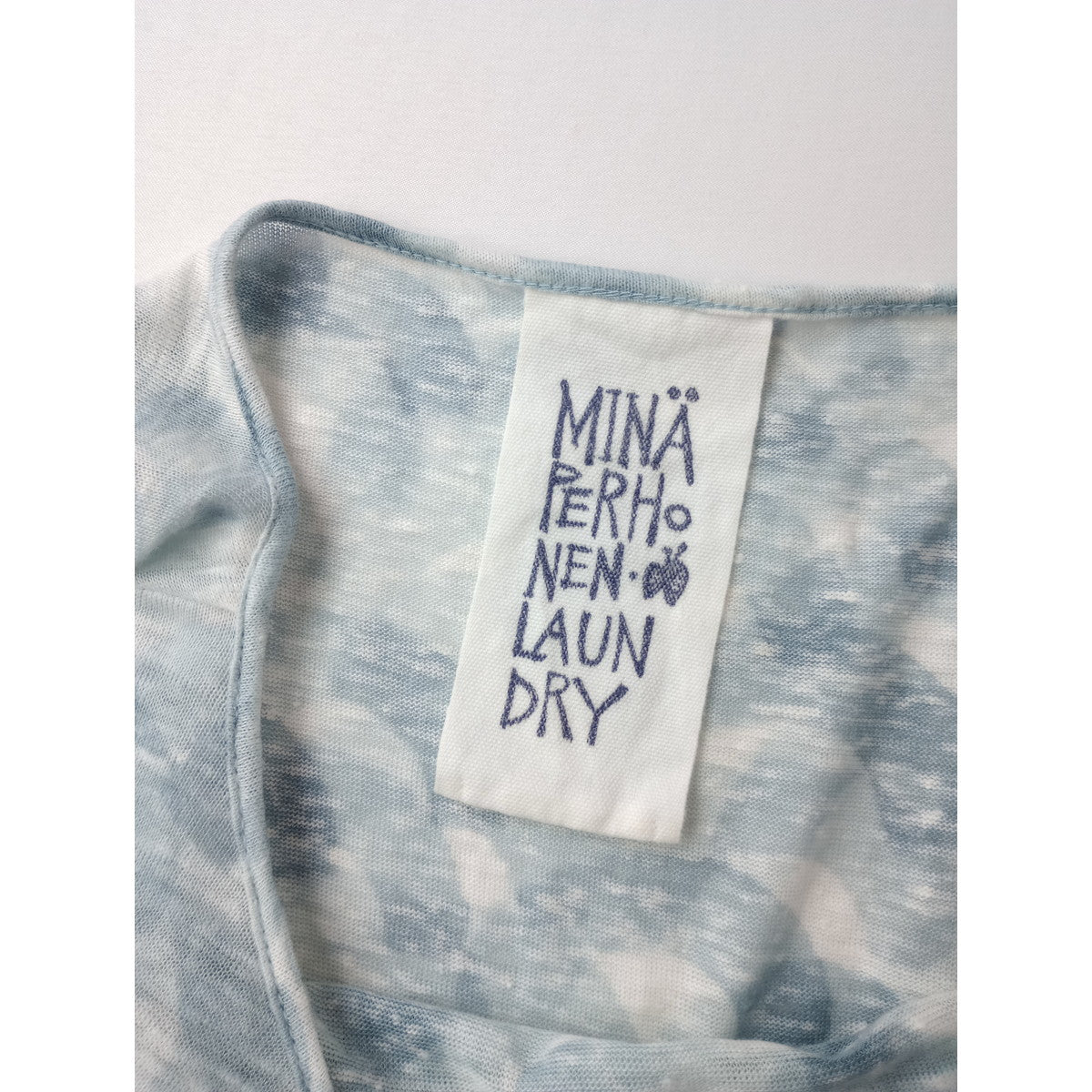mina perhonen LAUNDRY ミナペルホネン ランドリー aalto リネン 麻 100％ プルオーバー トップス ライトブルー 38【中古】