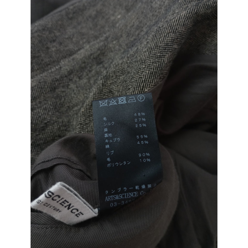ARTS&SCIENCE アーツアンドサイエンスウール シルク リネン ヘリンボーン ブルゾン ジャケット 1 (6M＋1181)【中古】