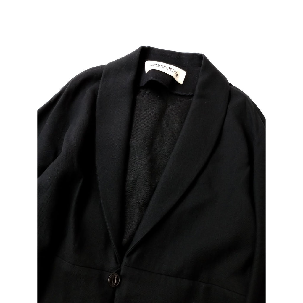ARTS&SCIENCE アーツアンドサイエンス ショールカラー ロングコート 黒 ブラック 1 【中古】