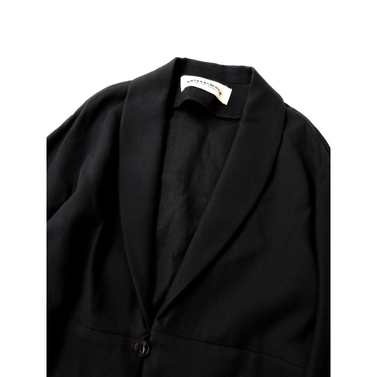 ARTS&SCIENCE アーツアンドサイエンス ショールカラー ロングコート 黒 ブラック 1 【中古】
