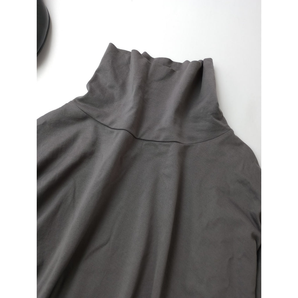 handvaerk ハンドバーク コットン 綿 100％ ペルー製 ハイネック カットソー グレージュ 【中古】