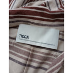 TICCA ティッカ ストライプツイストスリーブワンピース  ベージュ  F【中古】