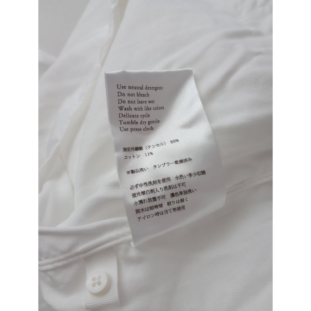 NO CONTROL AIR ノーコントロールエアー ノーカラー シャツ トップス 白 ホワイト  【中古】