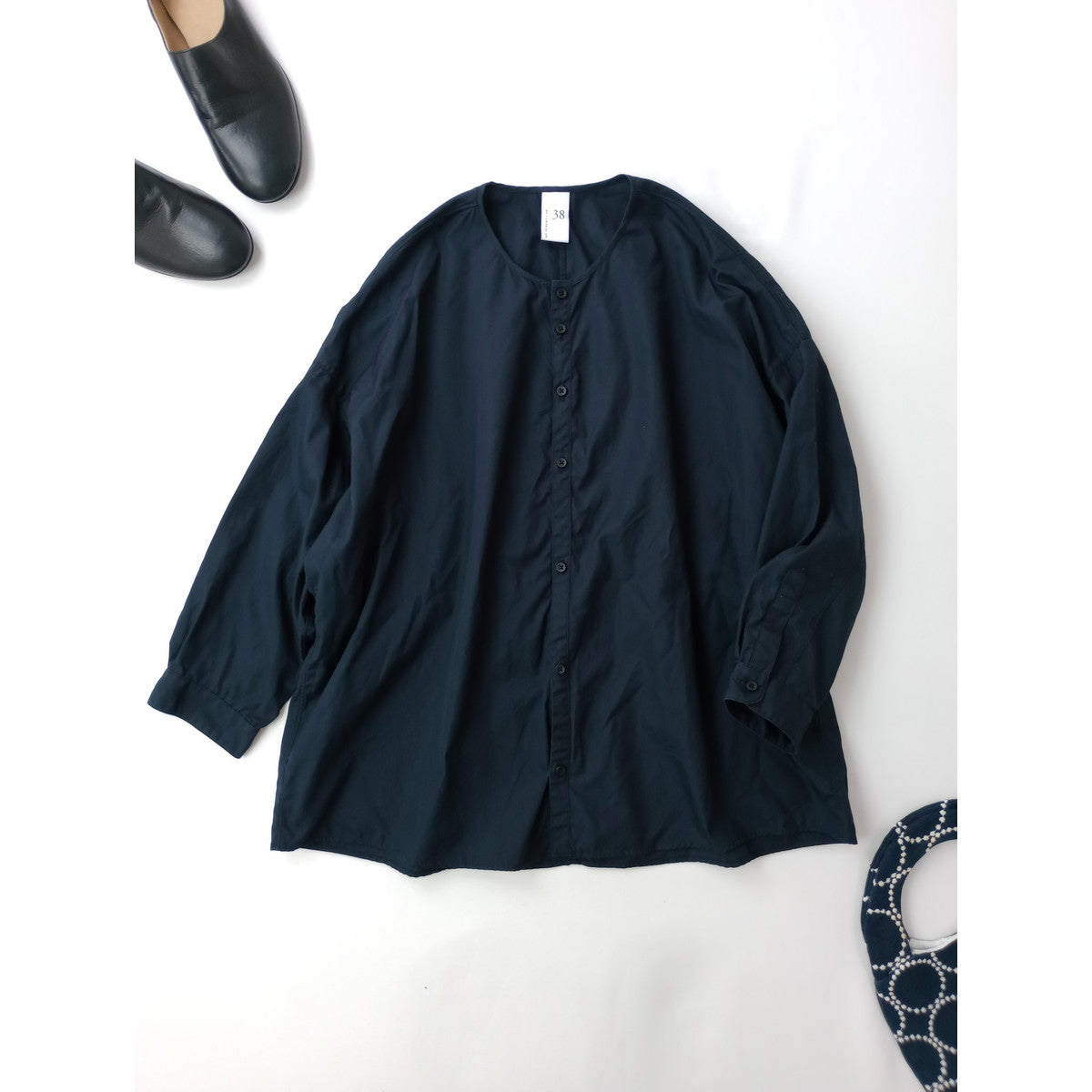 NO CONTROL AIR ノーコントロールエアーノーカラーシャツ ダークネイビー 【中古】