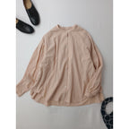 ikkuna suzuki takayuki イクナ スズキタカユキ gathered blouse ギャザー ブラウス シャツ 長袖 トップス  ピンク 1