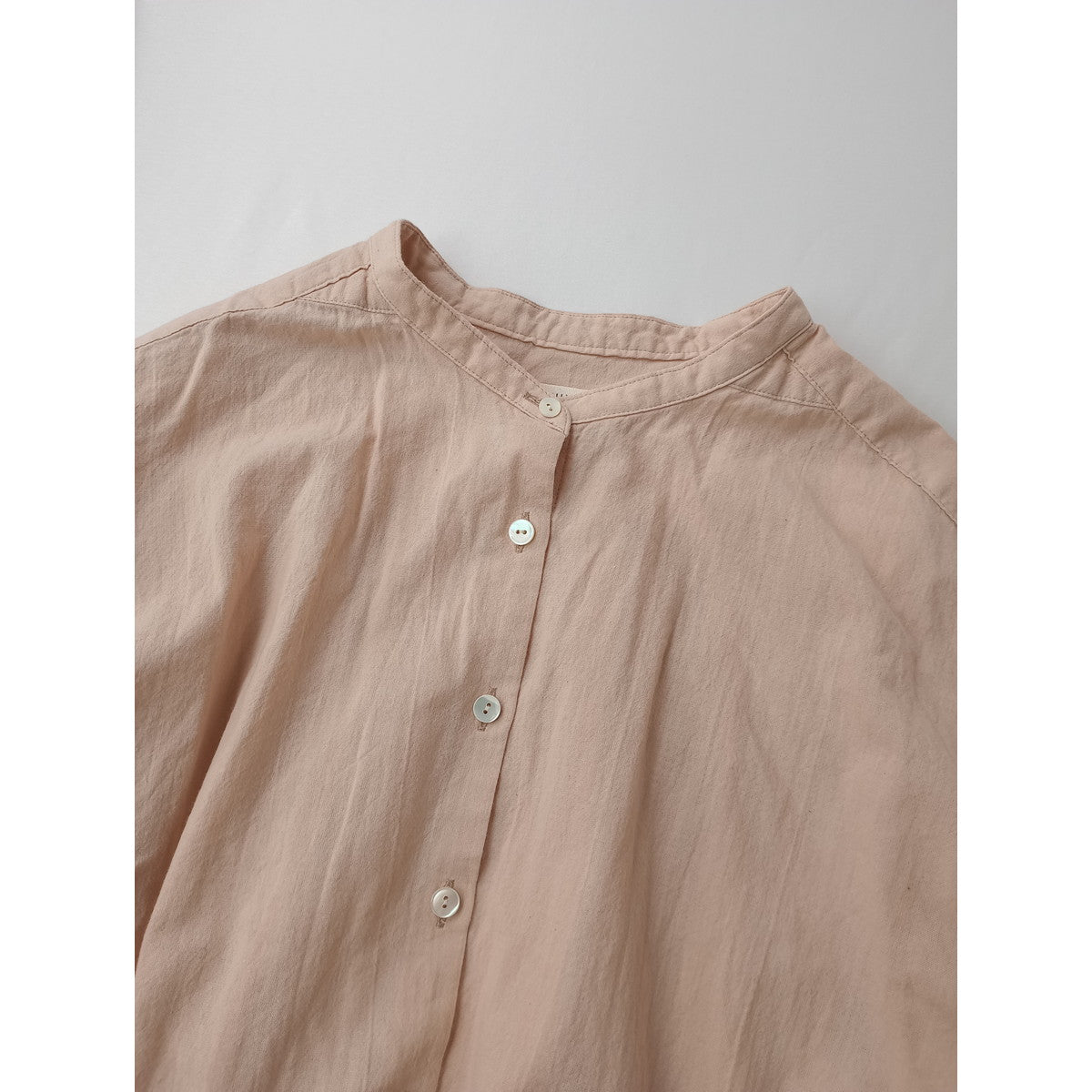 ikkuna suzuki takayuki イクナ スズキタカユキ gathered blouse ギャザー ブラウス シャツ 長袖 トップス  ピンク 1