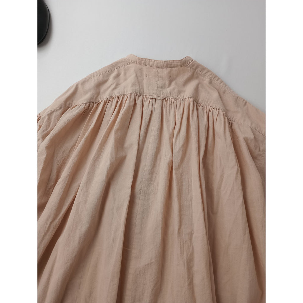 ikkuna suzuki takayuki イクナ スズキタカユキ gathered blouse ギャザー ブラウス シャツ 長袖 トップス  ピンク 1