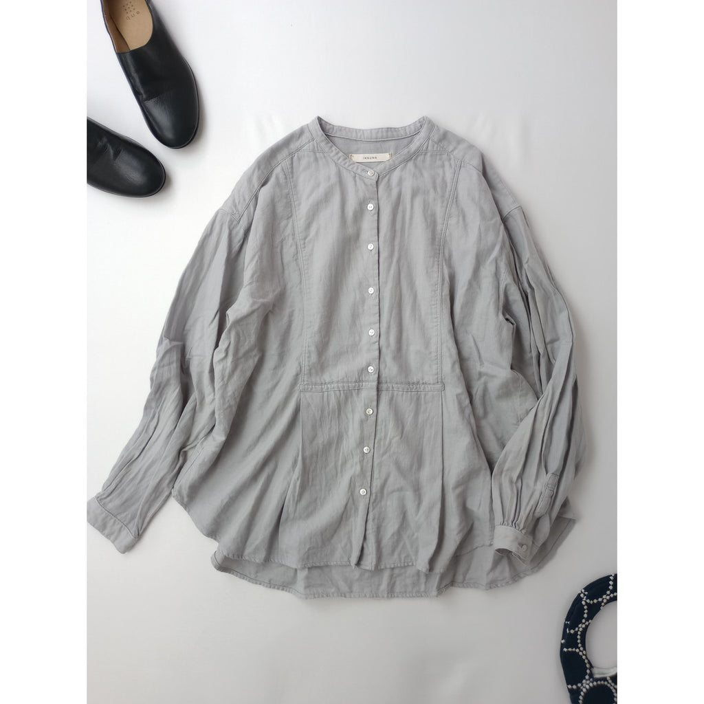 ikkuna suzuki takayuki イクナ スズキタカユキ farmers blouse ファーマーズ ブラウス オーガニックコットン100％ グレー