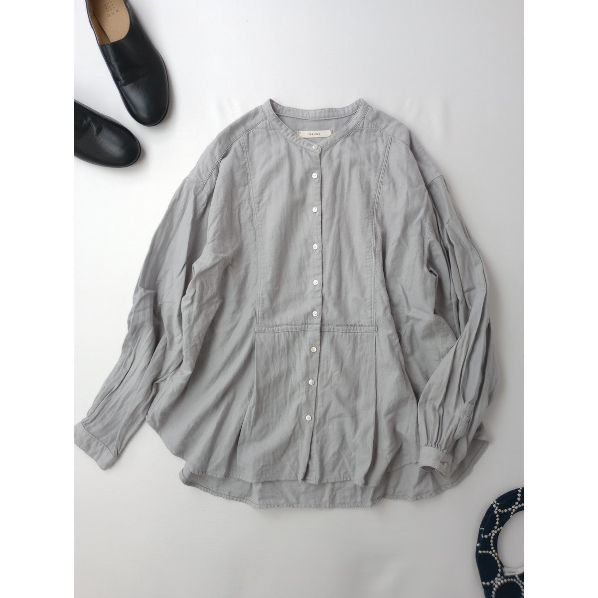 ikkuna suzuki takayuki イクナ スズキタカユキ farmers blouse ファーマーズ ブラウス オーガニックコットン100％ グレー