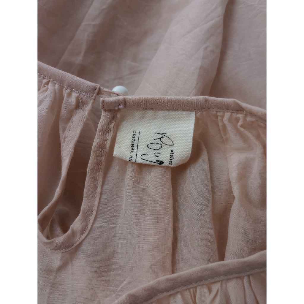 atelier Rough atour アトリエ ラフ アトゥール コットン シルク スモッグ プルオーバー ブラウス【中古】