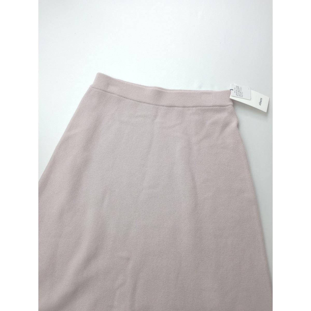 新品  ebure エブール ソフトスムースニット クルーネックプルオーバー トップス  ロングスカート セットアップ  ピンク 38 (1M＋0123 ）