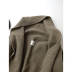 TOUJOURS トゥジュー ウール 毛 100％  ショールカラー ジャケット カーディガン  羽織 グレージュ 【中古】
