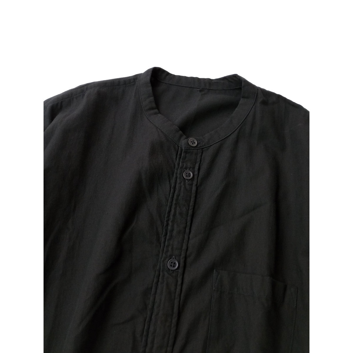 ゴーシュ  50/1 オーガニック ツイル オーバー ワンピース 黒 ブラック 【中古】