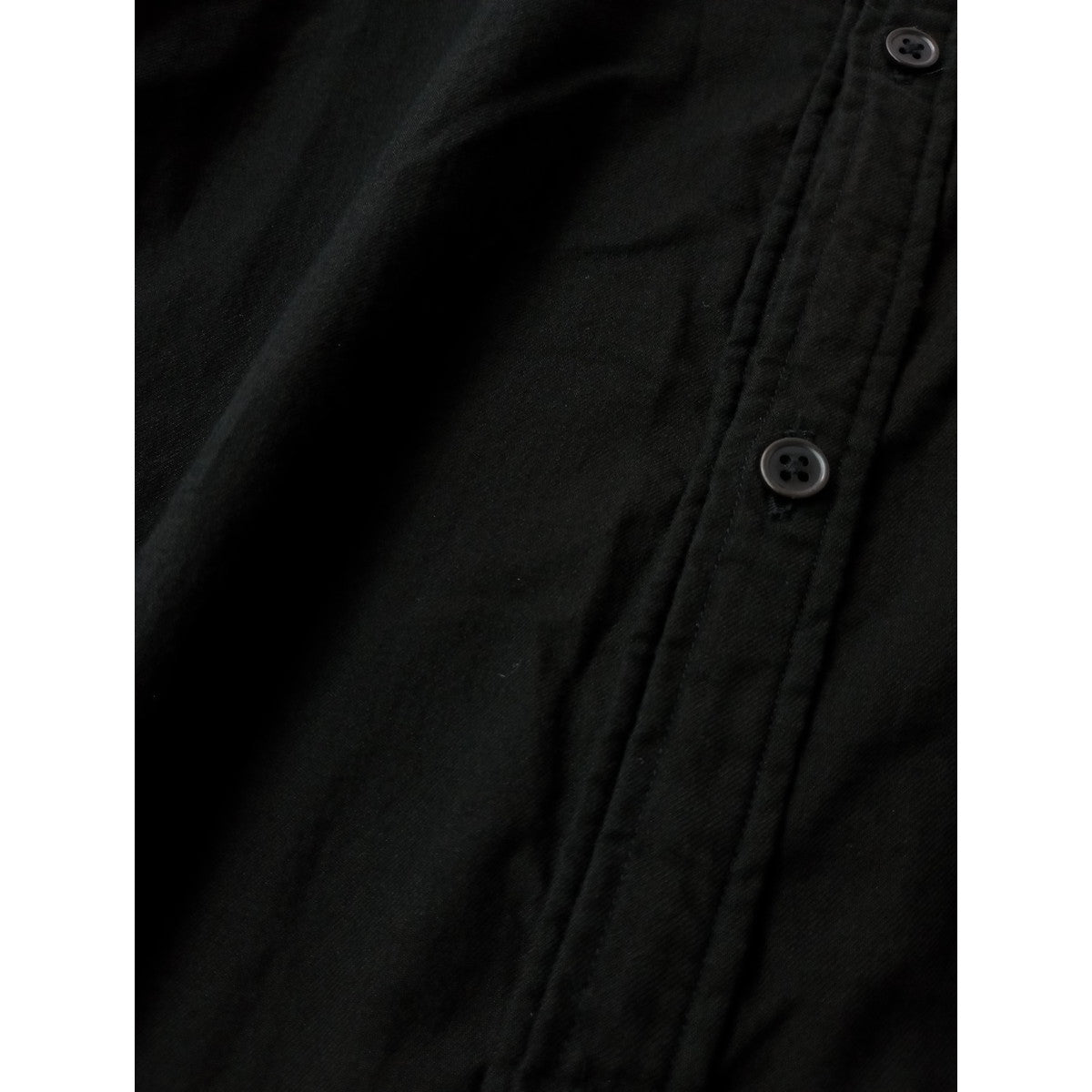 ゴーシュ  50/1 オーガニック ツイル オーバー ワンピース 黒 ブラック 【中古】