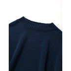 JOURNAL STANDARD L’essage × STAMMBAUM ジャーナルスタンダード レサージュ 【金子綾さん着用】コットンTAPEワイドプルオーバー ニット トップス 長袖 ネイビー【中古】