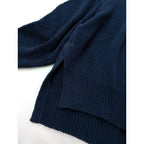 JOURNAL STANDARD L’essage × STAMMBAUM ジャーナルスタンダード レサージュ 【金子綾さん着用】コットンTAPEワイドプルオーバー ニット トップス 長袖 ネイビー【中古】