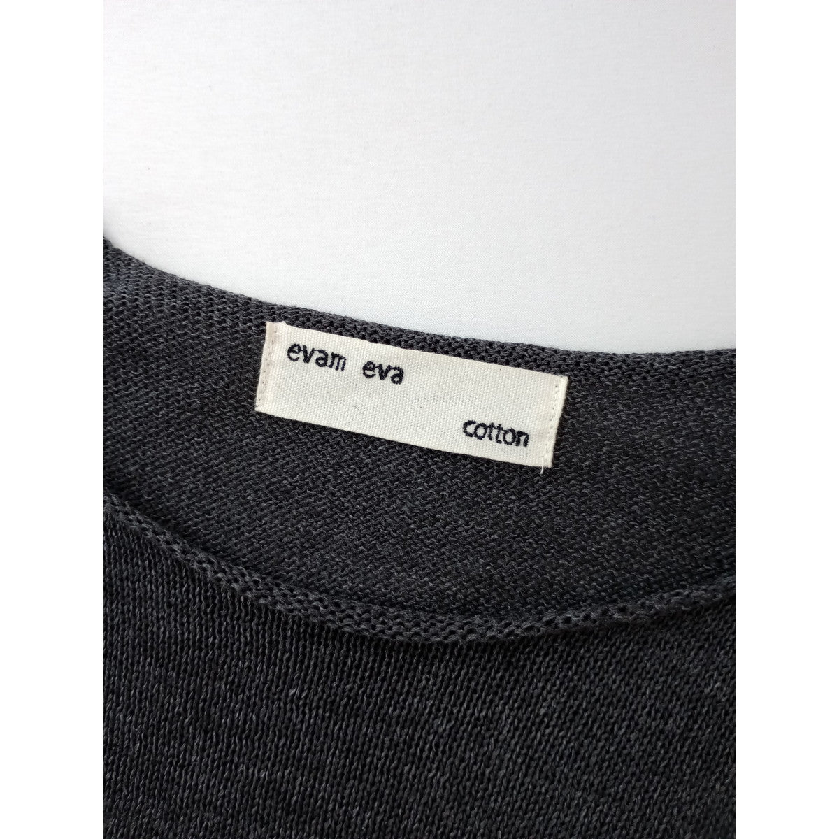 evam eva エヴァムエヴァ コットン 綿 100％ プルオーバー ニット トップス  グレー  【中古】