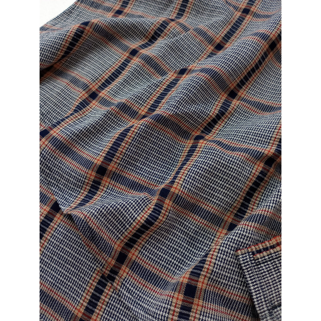 26SS JOURNAL STANDARD L’essage × STAMMBAUM ジャーナルスタンダード レサージュ DEVEAUXチェック2WAYシャツ 長袖 ネイビー 【中古】