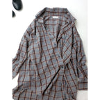 26SS JOURNAL STANDARD L’essage × STAMMBAUM ジャーナルスタンダード レサージュ DEVEAUXチェック2WAYシャツ 長袖 ネイビー 【中古】
