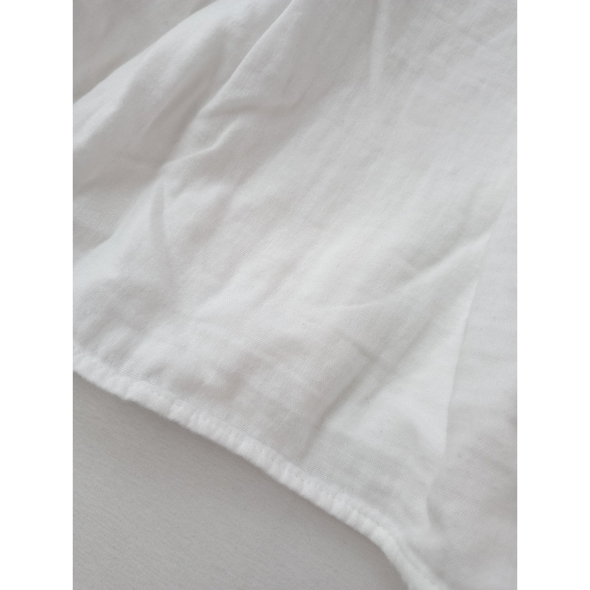 pot and tea ポットアンドティー ガーゼのゴム袖口 コットン 綿 100％ブラウス 長袖 トップス 白 【中古】