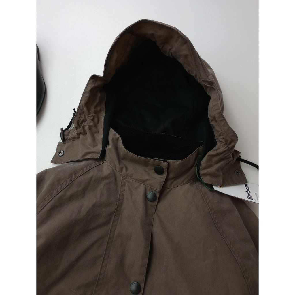 Barbour for MARGARET HOWELL バブアー マーガレットハウエル Transport Waxed Jacket トランスポート ワックスド ジャケット カーキ USA6  (1M＋0132)【中古】