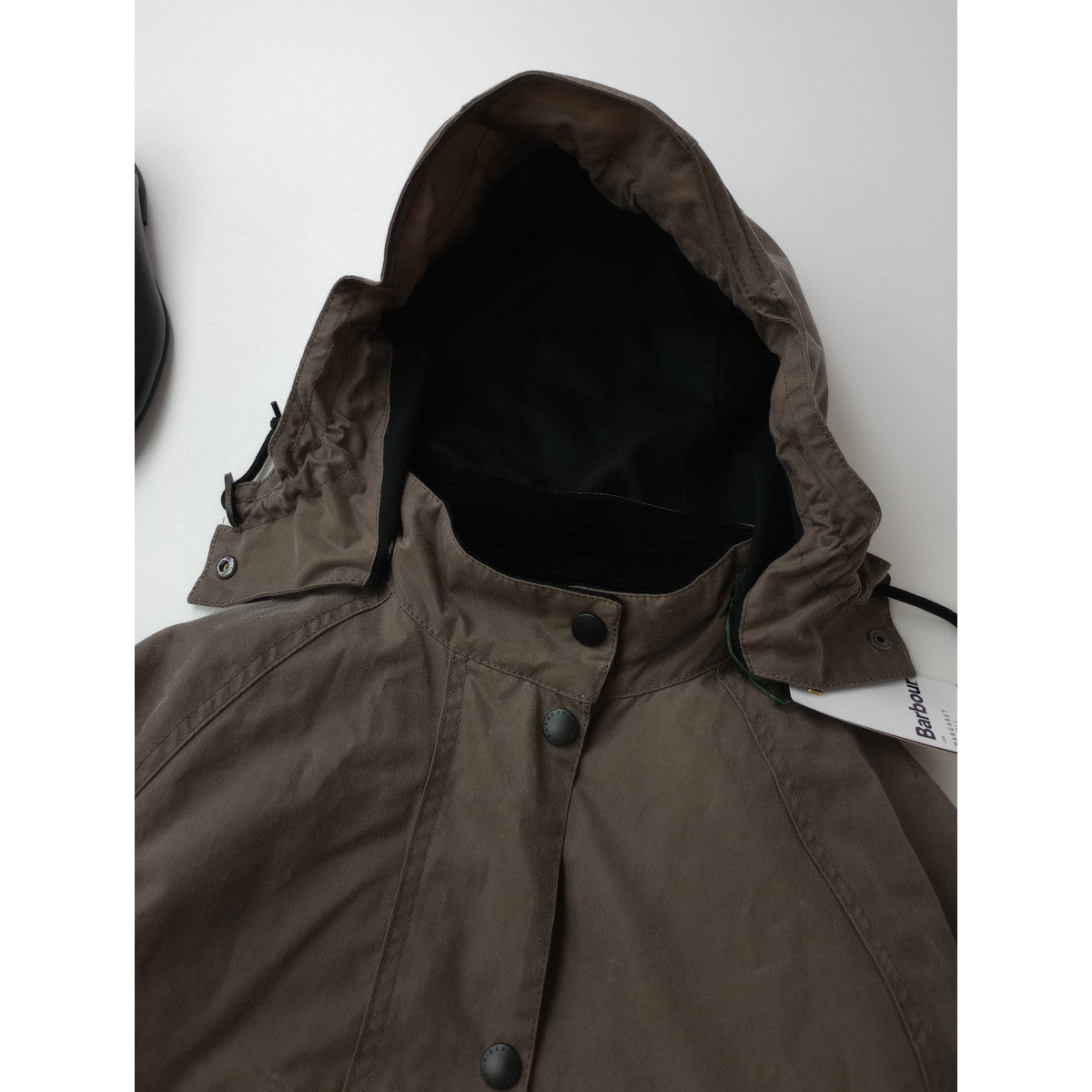 Barbour for MARGARET HOWELL バブアー マーガレットハウエル Transport Waxed Jacket トランスポート ワックスド ジャケット カーキ USA6  (1M＋0132)【中古】