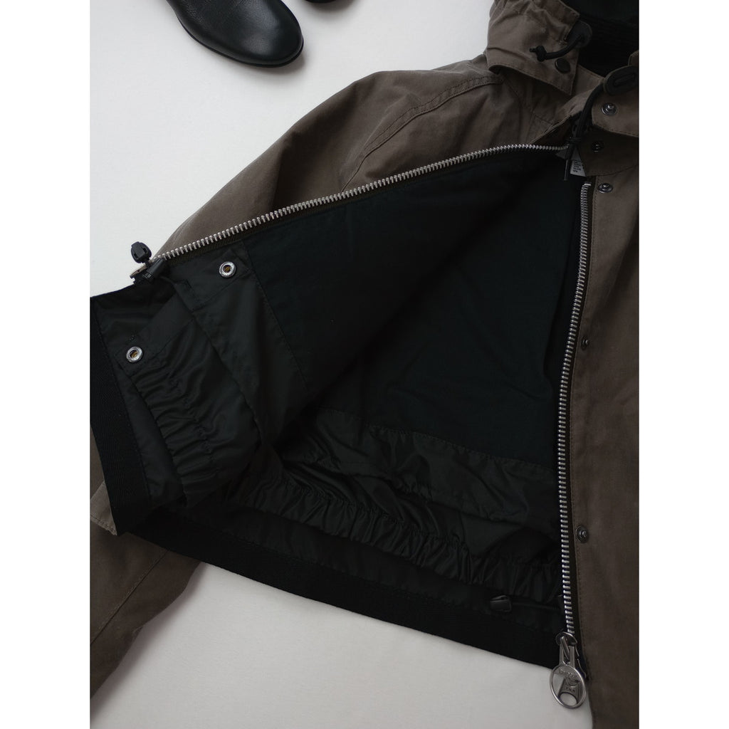 Barbour for MARGARET HOWELL バブアー マーガレットハウエル Transport Waxed Jacket トランスポート ワックスド ジャケット カーキ USA6  (1M＋0132)【中古】