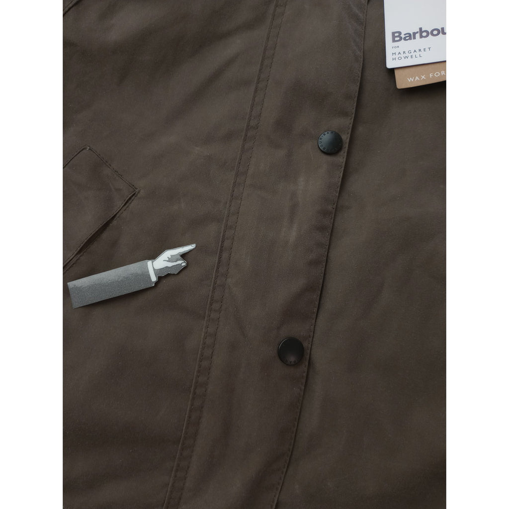 Barbour for MARGARET HOWELL バブアー マーガレットハウエル Transport Waxed Jacket トランスポート ワックスド ジャケット カーキ USA6  (1M＋0132)【中古】