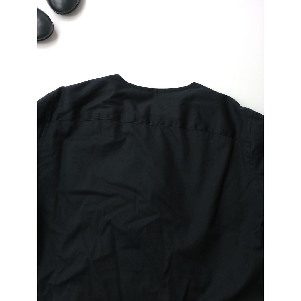ゴーシュ ノーカラー  ダウン シャツ  ジャケット  黒 ブラック  2  (1M＋0857)【中古】