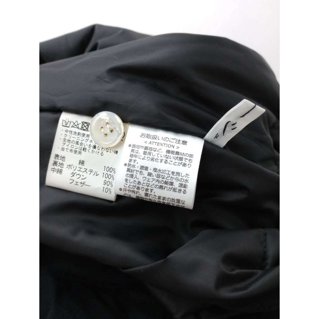 ゴーシュ ノーカラー  ダウン シャツ  ジャケット  黒 ブラック  2  (1M＋0857)【中古】