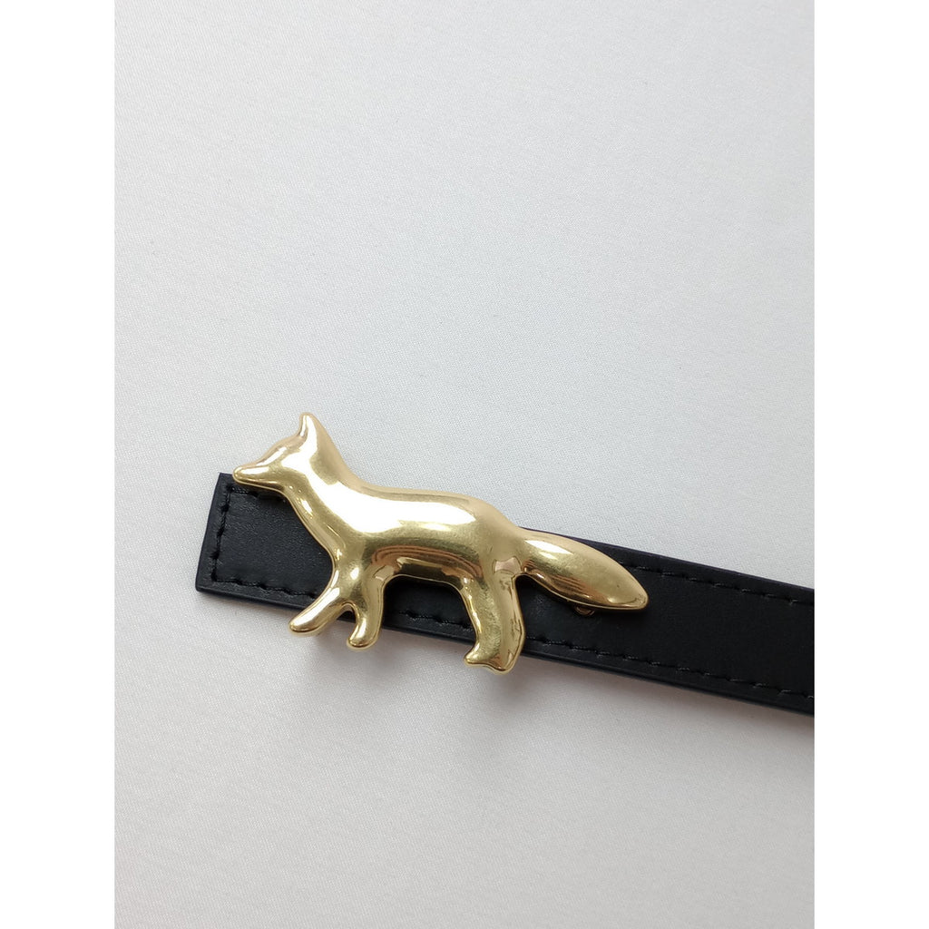 MAISON KITSUNE メゾンキツネ フォックス リバーシブル レザー ベルト 【中古】