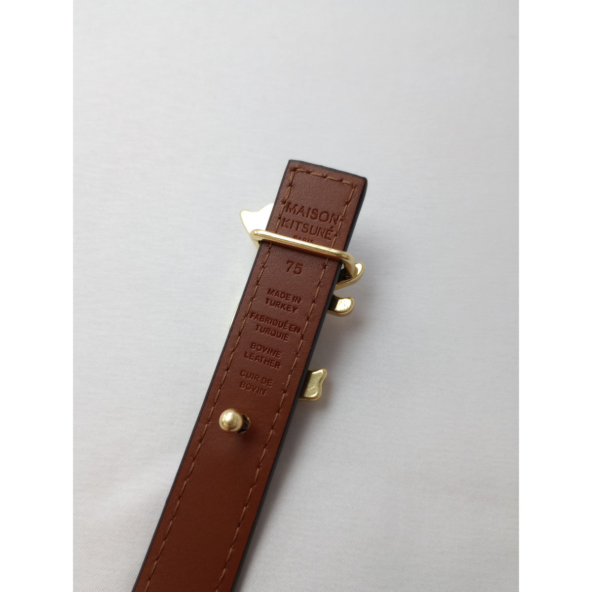 MAISON KITSUNE メゾンキツネ フォックス リバーシブル レザー ベルト 【中古】