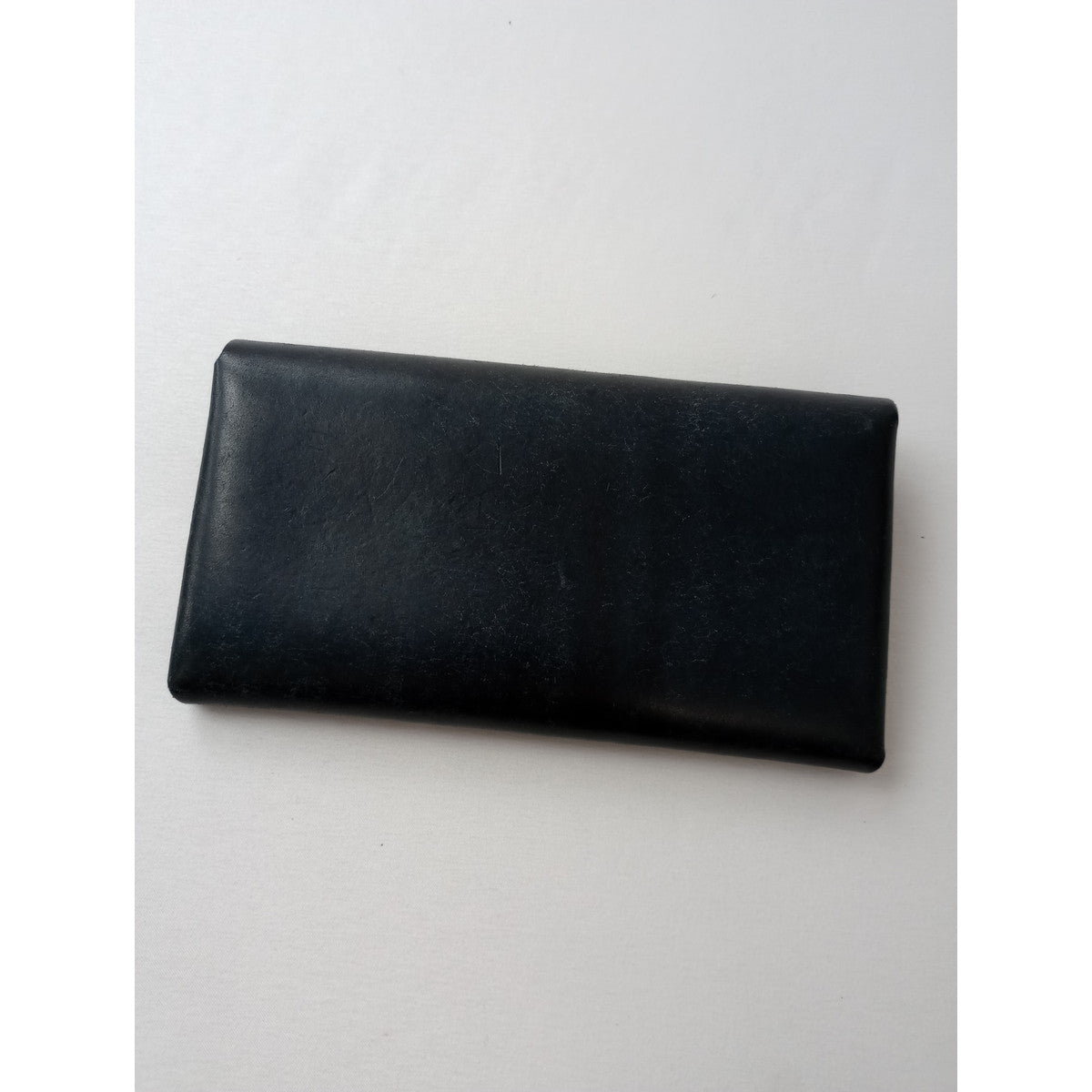 safuji サフジ ミニ 長 財布（ホック）long wallet ロングウォレット  レザー ダークネイビー 【中古】
