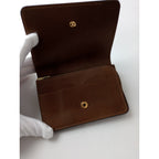 forme フォルメ Short wallet ショートウォレット 2つ折り 財布  ダークブラウン  【中古】