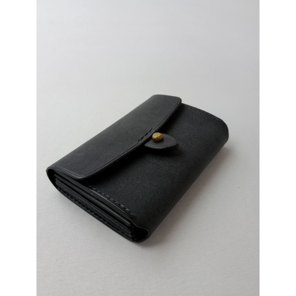safuji サフジ こさいふ  mini wallet レザー ミニ ウォレット グレー 【中古】